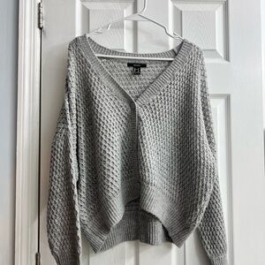 Forever 21 Light Gray Textured Cardigan